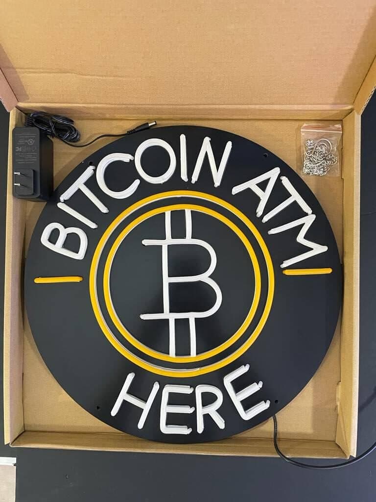 Neon Bitcoin ATM Sign (Limited Stock)