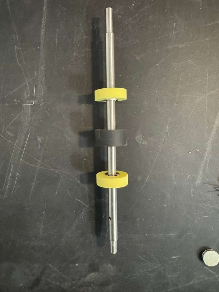Hyosung Pinch Roller with Shaft NewerStyle 1k  Dispenser. Pn: S4520000318