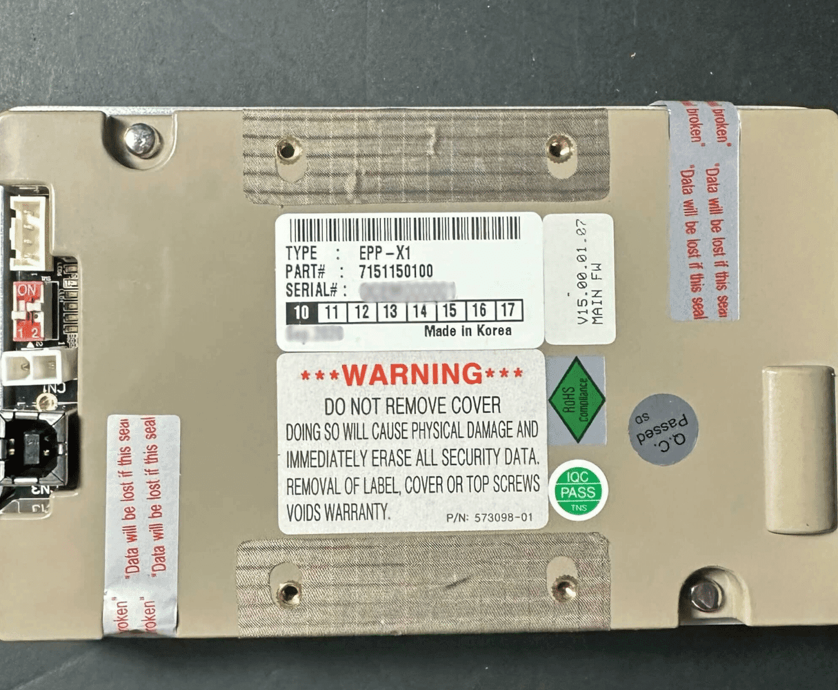 Brand New Hyosung X1 Keypad PCI 5.0, Part No:  S7128000027