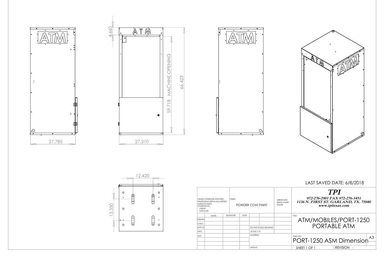 Light ATM Enclosure for events / Free Shipping / Buy Now Pay Later available