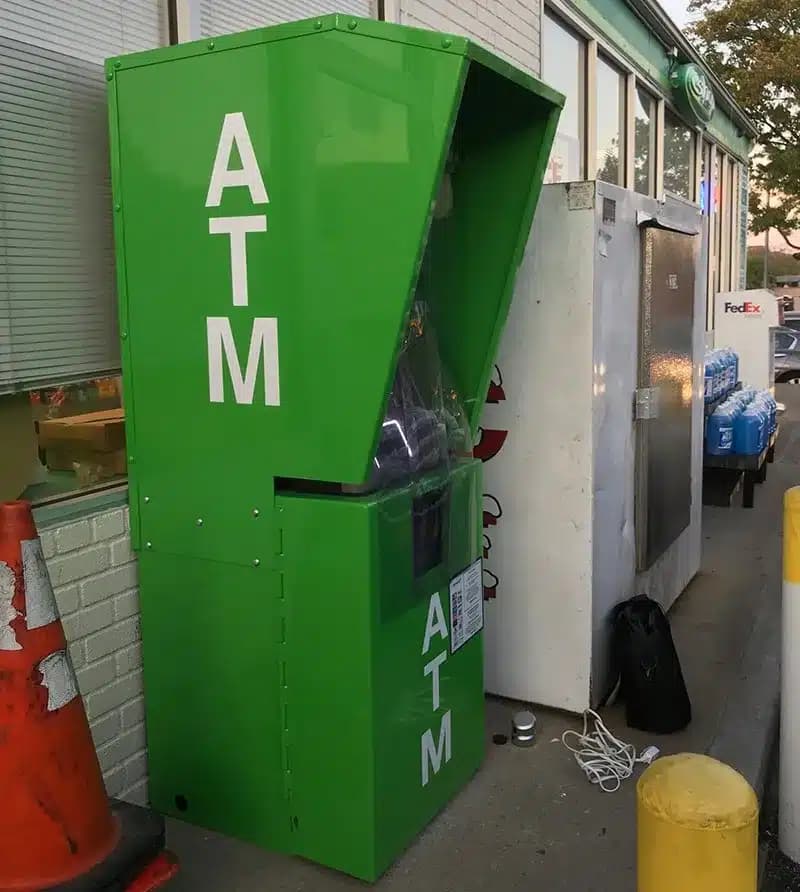 Outdoor Sloped Top ATM Enclosure with Free Shipping / Buy Now Pay Later available