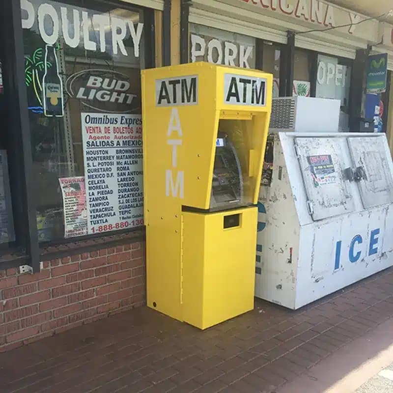 ATM Enclosure with Lexan Lighted Topper For Secure Indoor & Outdoor Installations