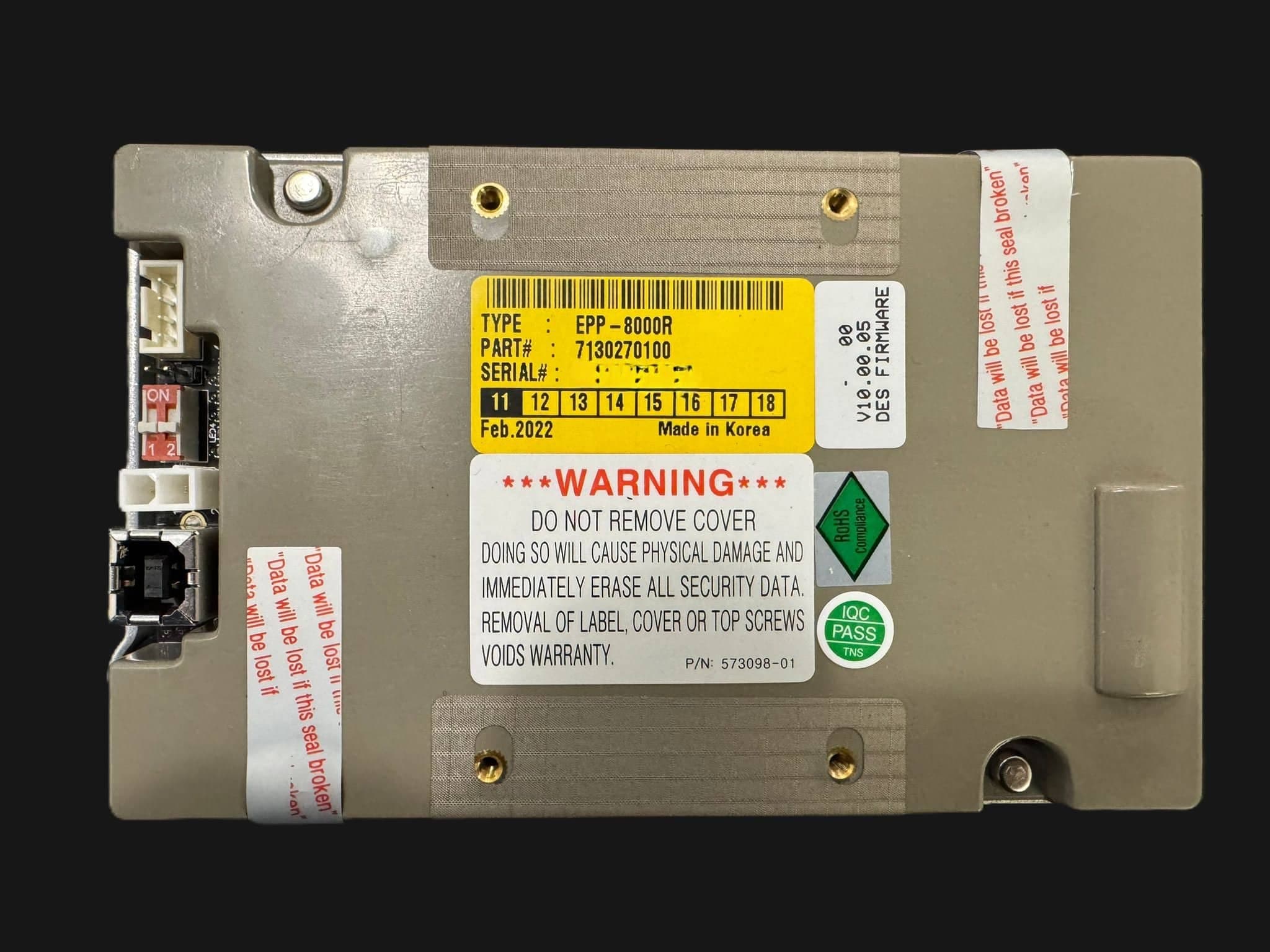 Hyosung 8000R Keypads Refurbished (PN: 7130020100) with PCI Compliance Upgrade Kit for Hyosung NH1800SE – 6000K Keypad to 8000R or X1 - (Accessories Only)  (PNs: S3200000556, S7200001298, S4210003125)