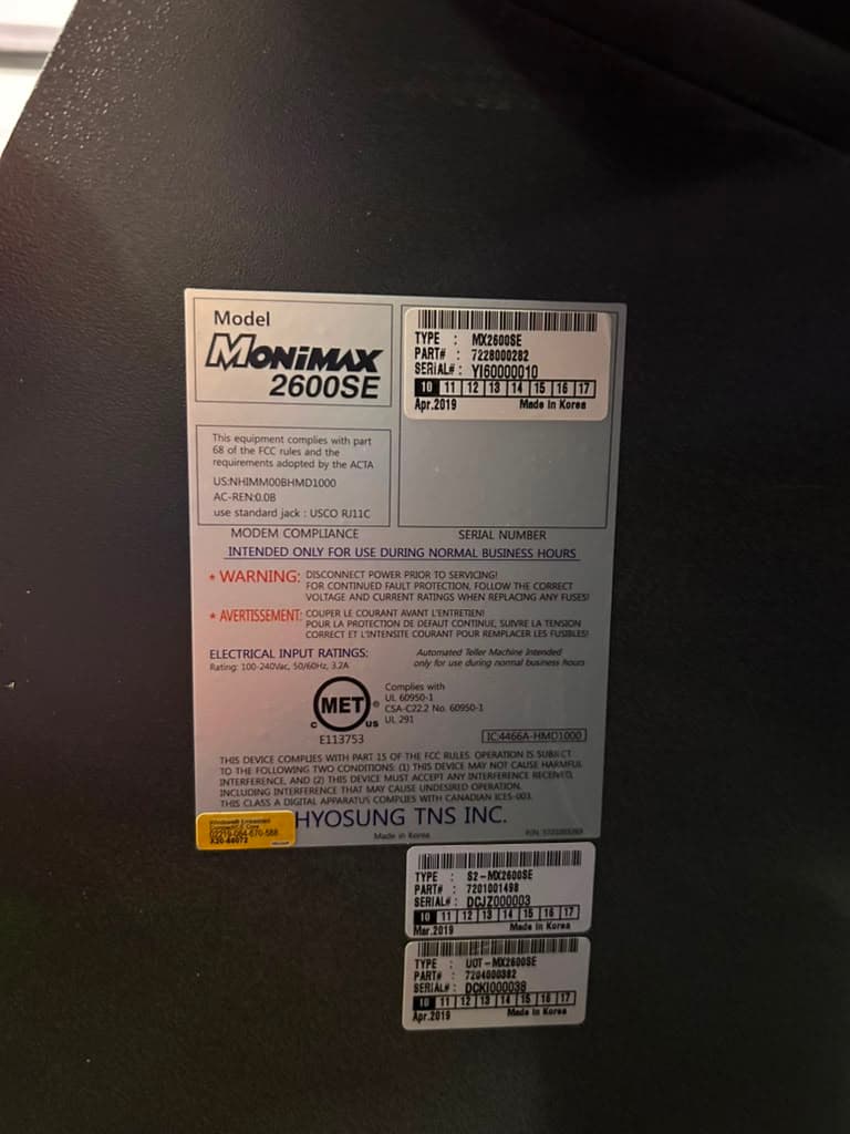 Hyosung Halo 2 - 1K CDU with 8000R Keypad – 3 Months Warranty - (Buy Now Pay Later Available)