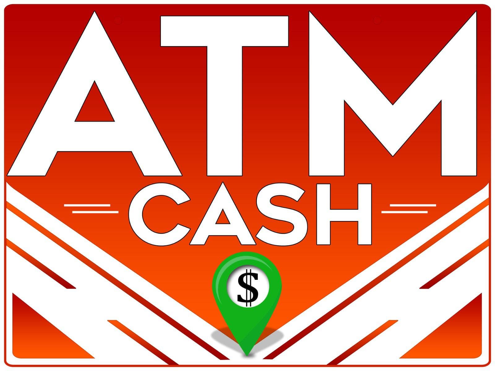Double-Sided Coroplast ATM Sign with Metal Grommet - 16x24 Inches (Red)